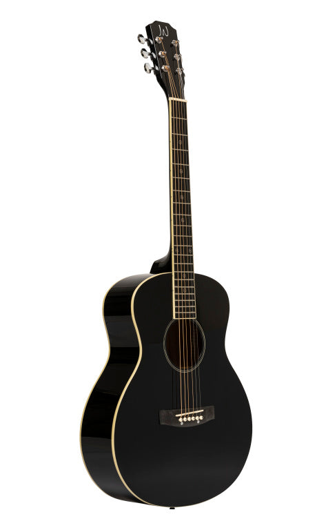 JN Guitars Acoustic travel guitar with solid spruce top, Bessie series - Black