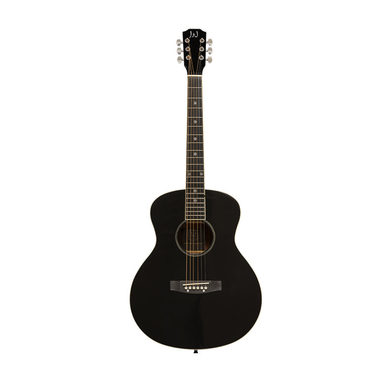 JN Guitars Acoustic travel guitar with solid spruce top, Bessie series - Black