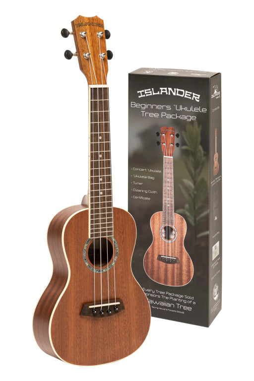 Islander Traditional mahogany concert ukulele "reforest Hawai" MCB-4 + bag