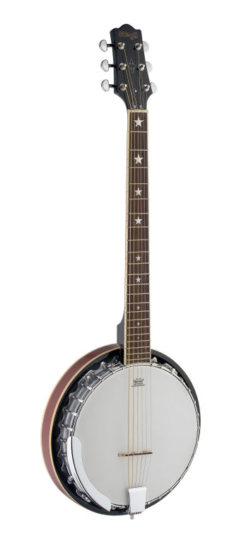 Stagg 6-string Deluxe Bluegrass Banjo w/ metal pot, guitar headstock & tuning