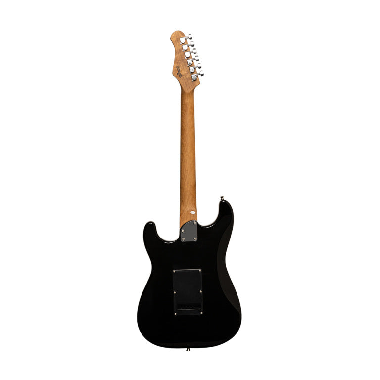 Stagg Electric guitar with solid alder body - Black