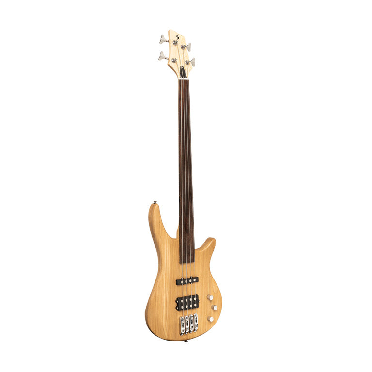 Stagg "Fusion" electric bass guitar, fretless