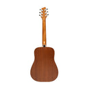 Stagg Acoustic dreadnought travel guitar, sapele, natural finish