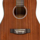 Stagg Acoustic dreadnought travel guitar, sapele, natural finish
