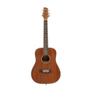 Stagg Acoustic dreadnought travel guitar, sapele, natural finish