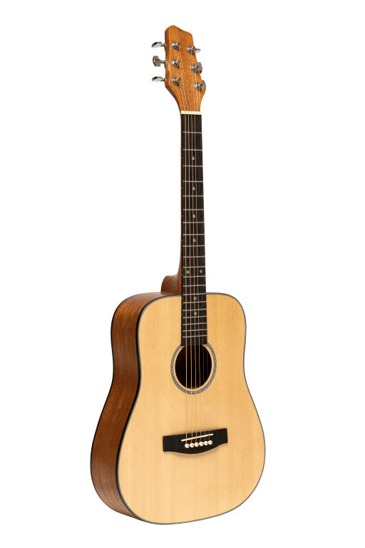 Stagg Acoustic dreadnought travel guitar, spruce, natural finish