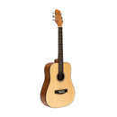 Stagg Acoustic dreadnought travel guitar, spruce, natural finish