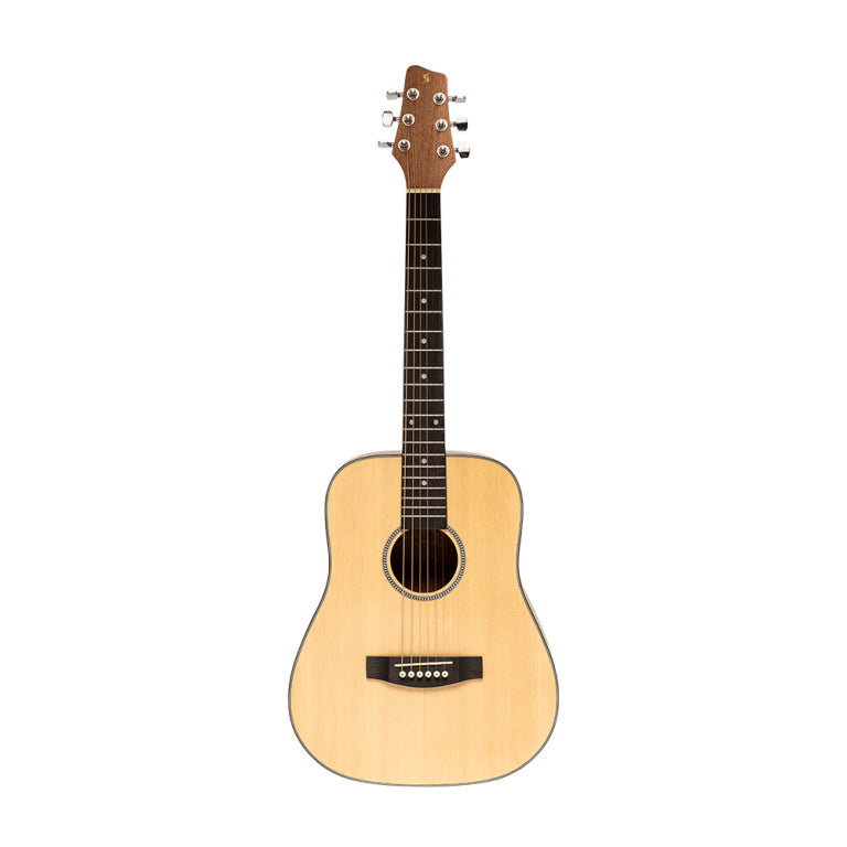 Stagg Acoustic dreadnought travel guitar, spruce, natural finish