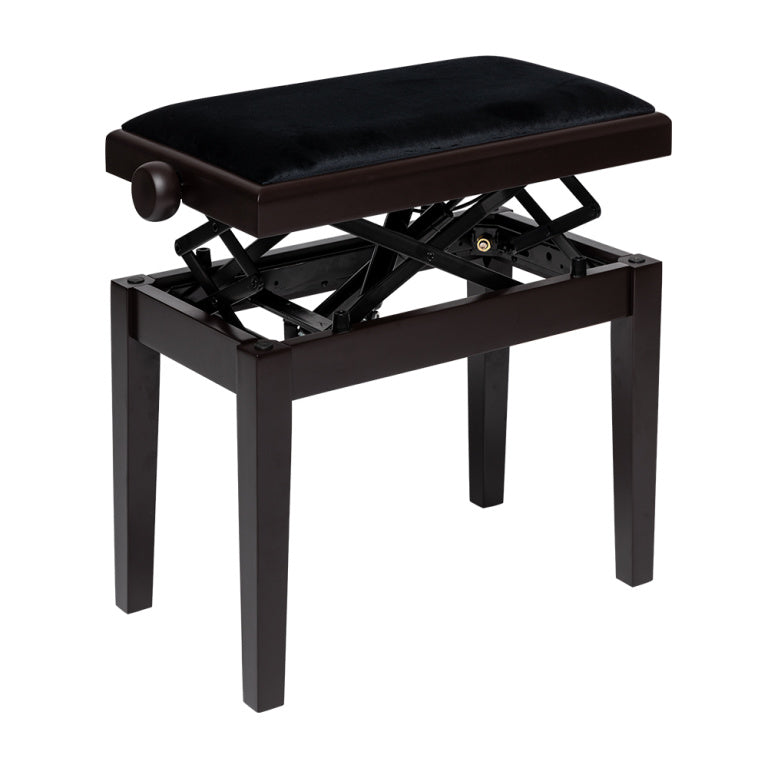 Stagg Matt rosewood hydraulic piano bench with fireproof black velvet top