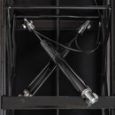 Stagg Highgloss black concert hydraulic piano bench with fireproof black vinyl top