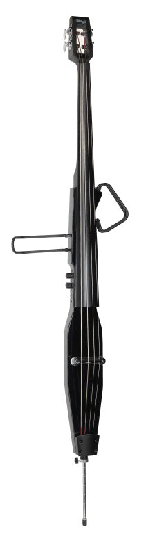 Stagg 3/4 electric double bass with gigbag, metallic black