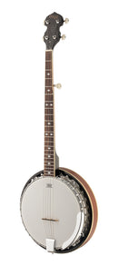 Stagg 5-string Bluegrass Banjo Deluxe with metal pot, left-handed model - high gloss finish