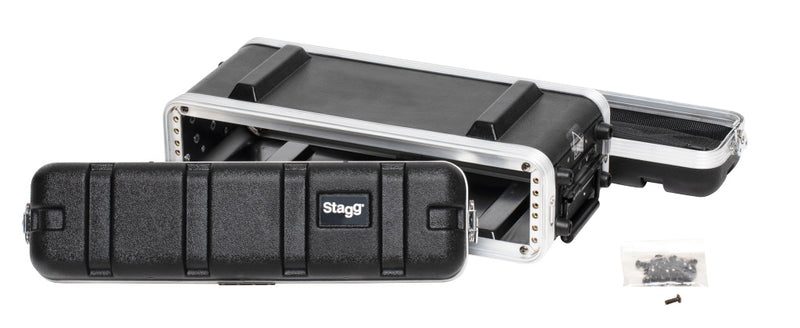 Stagg Shallow ABS case for 2-unit rack