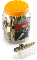 Stagg Box of 30 golden metal kazoos