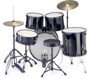 Stagg 5-piece, 6-ply basswood, 22" standard drum set w/ hardware & cymbals - Black