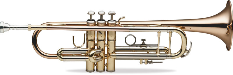 Stagg Professional Bb Trumpet, Bell and leadpipe in gold brass - clear lacquered