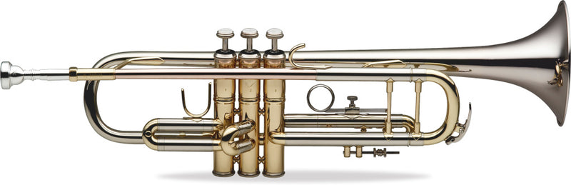 Stagg Bb Trumpet, ML-bore, nickel silver bell - clear lacquered