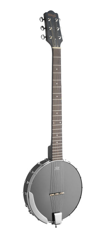 Stagg 6-String open back guitar banjo w/ guitar headstock