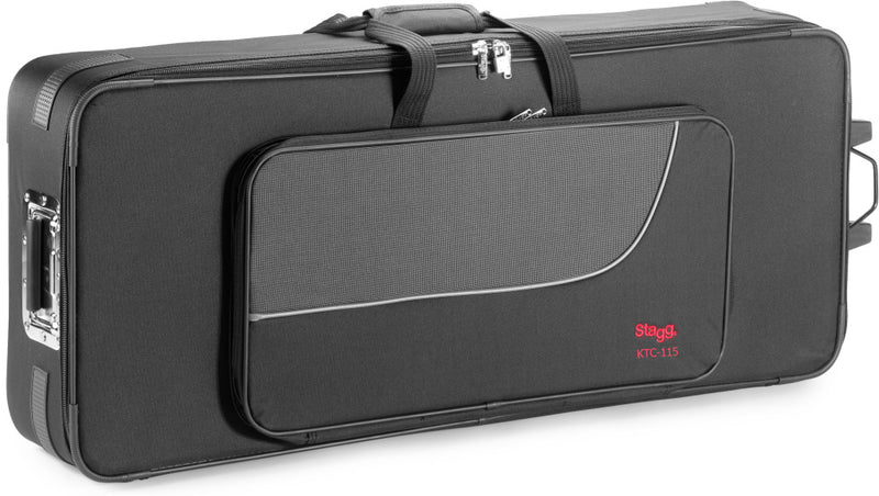 Stagg Lightweight soft case for keyboard, w/ wheels & handle (111x49x18cm)