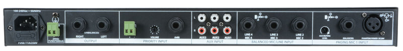 ML432 4mic+3aux rack mixer 1U
