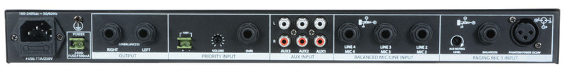 ML432 4mic+3aux rack mixer 1U