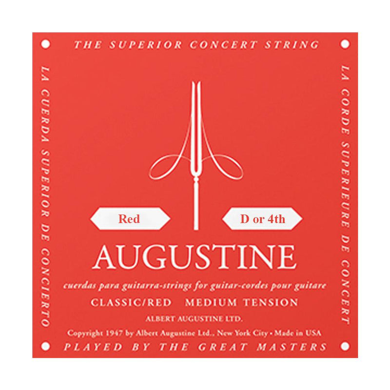 Augustine A4R Classic Red Single String - D/4th