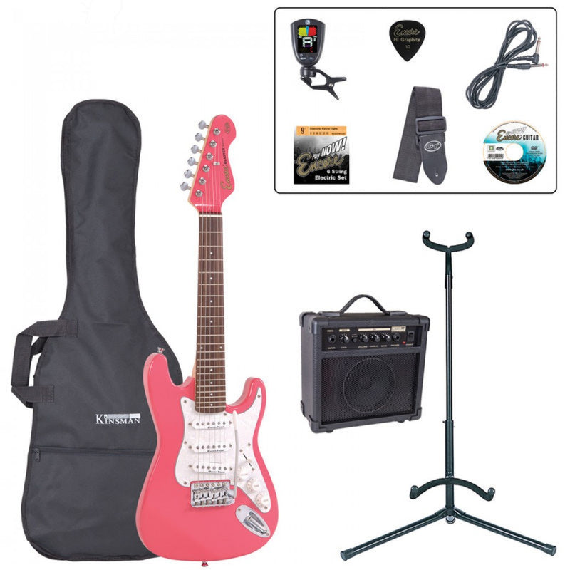 ENCORE 3/4 Size Electric Guitar Pack ~ Pink