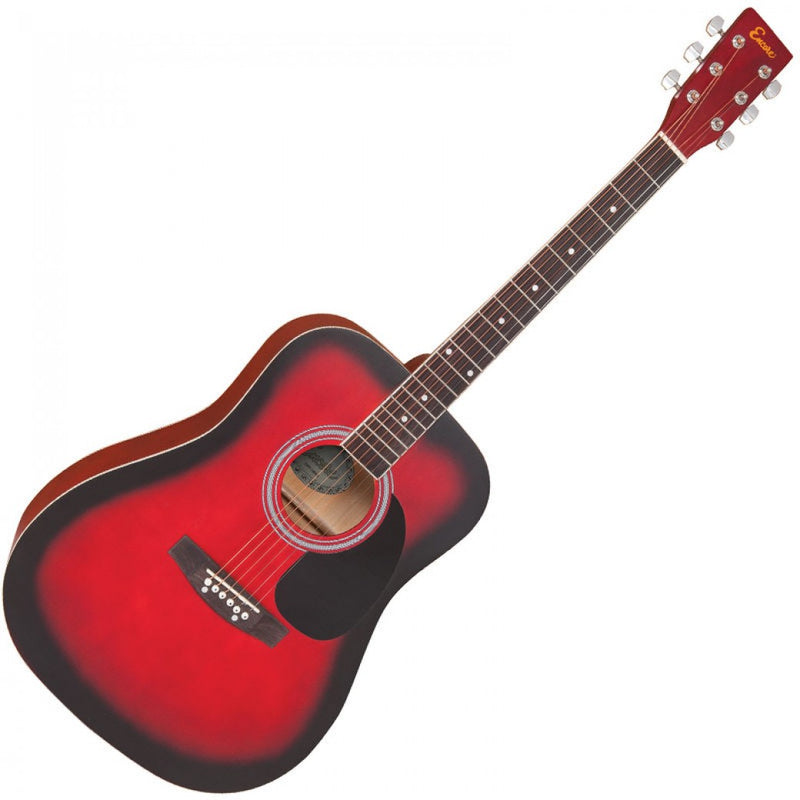 ENCORE Acoustic Guitar ~ Redburst