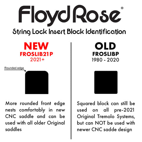 Floyd Rose Original String Lock Insert Block Set - Black
