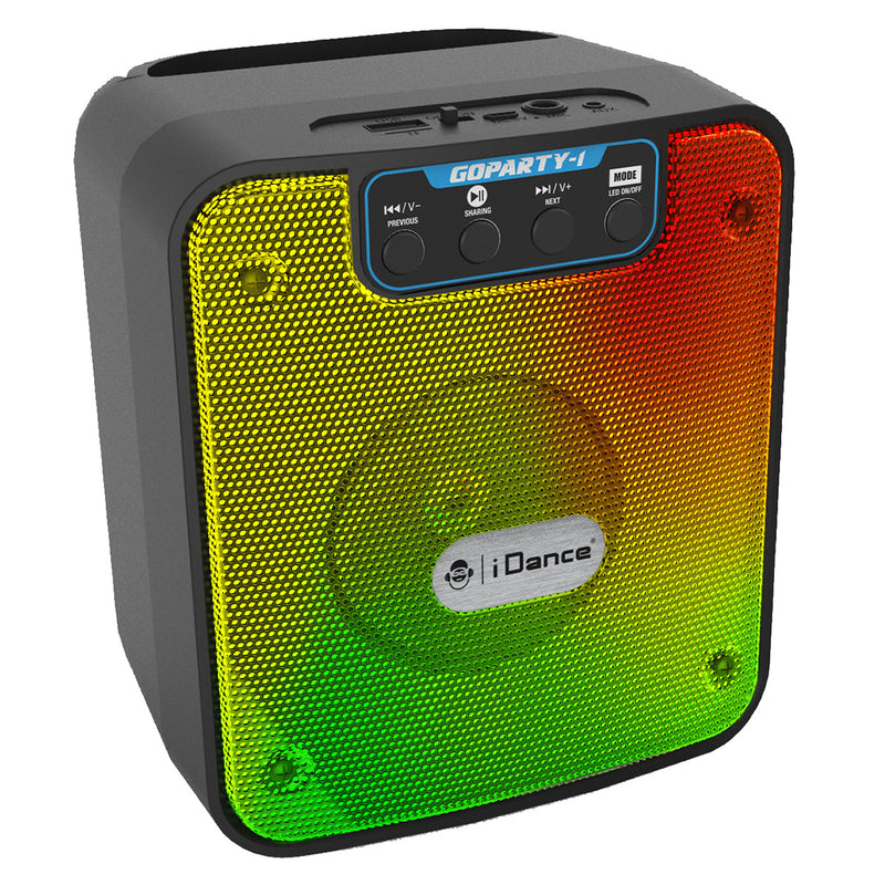 iDance GoParty 1 Rechargeable Bluetooth® Speaker with Disco Lights ~ 5W