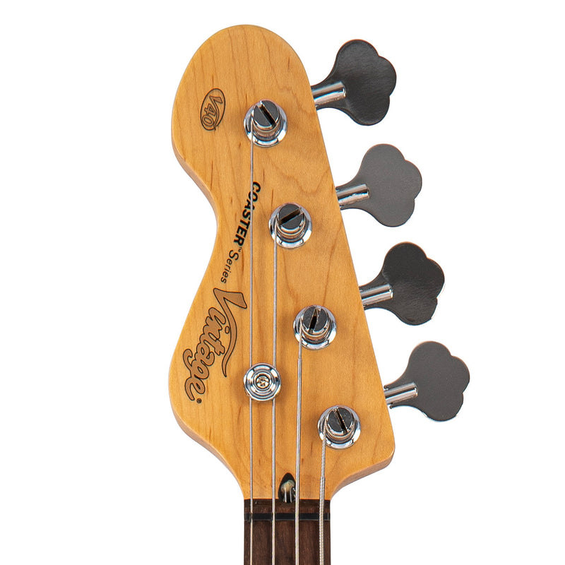 Vintage V40 Coaster Series Bass Guitar ~ Left Hand Gloss Black