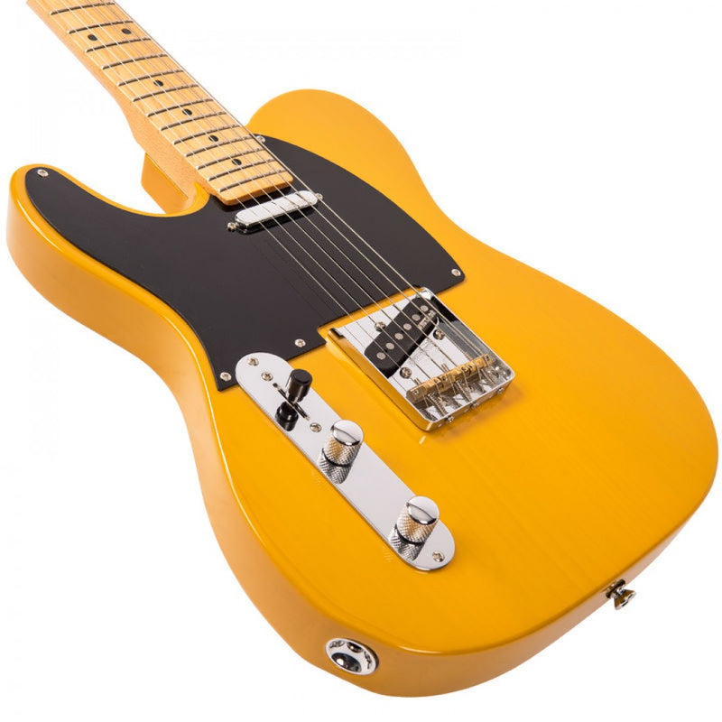 Vintage V52 Icon Electric Guitar ~ Left Hand Butterscotch