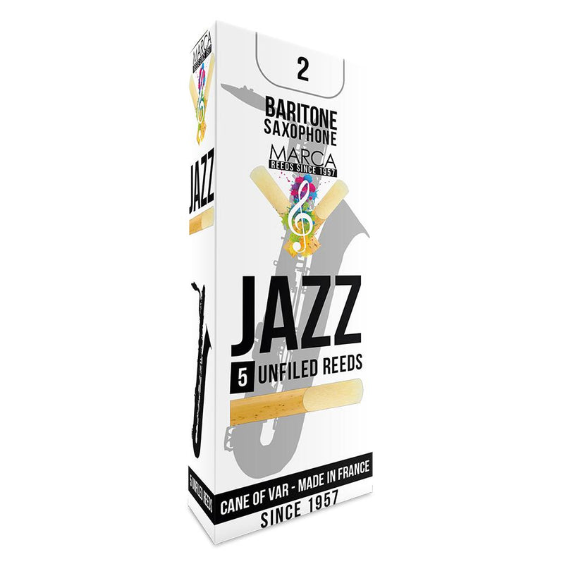 Marca Jazz Unfiled Reeds - 5 Pack - Baritone Sax - 2