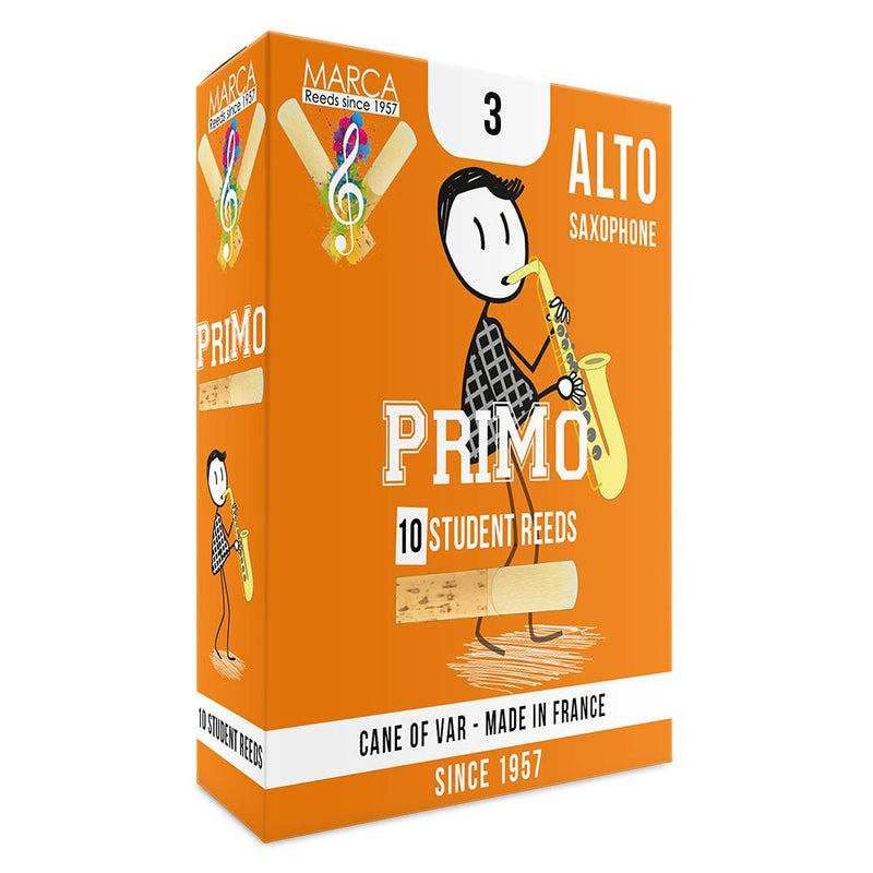 Marca PriMo Reeds - 10 Pack - Alto Sax - 3