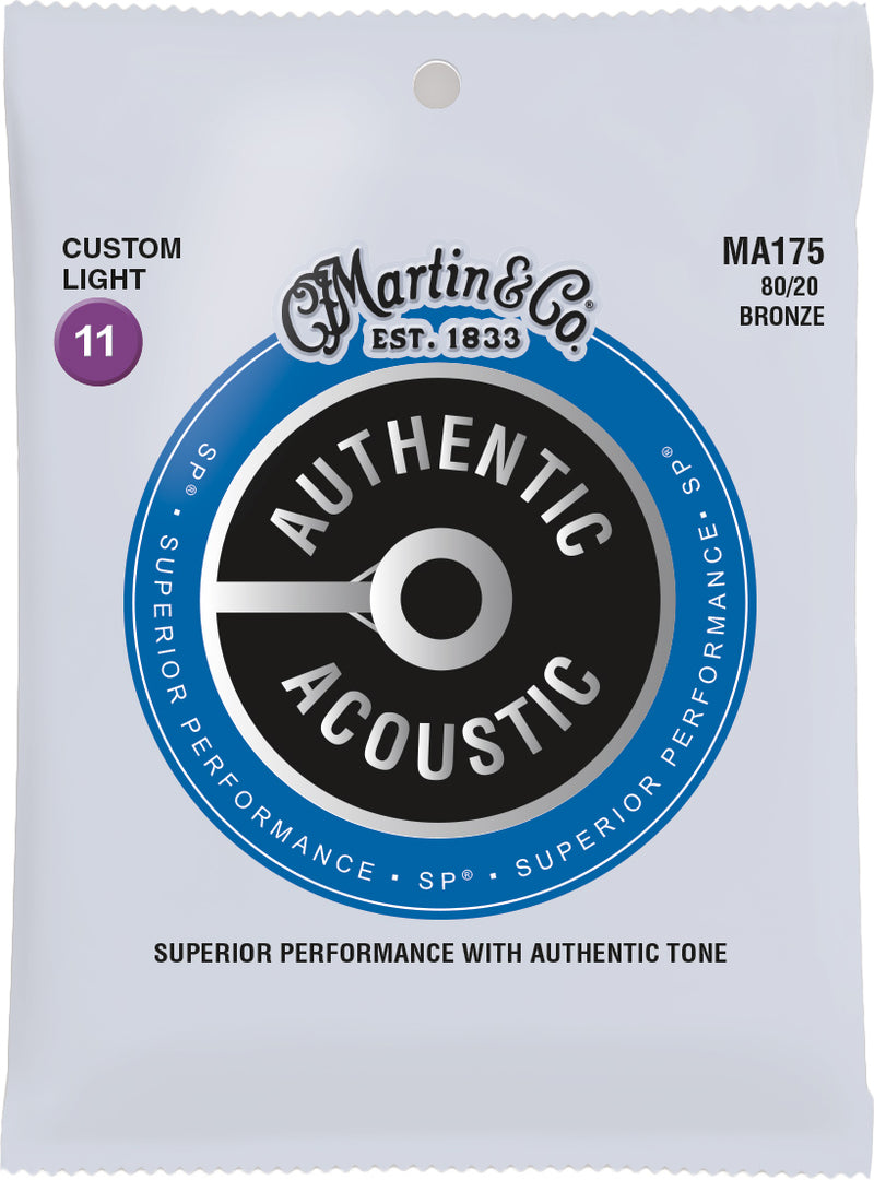 Martin MA175 Authentic Acoustic - SP - 80/20 Bronze Custom Light (11-52)
