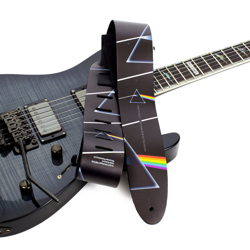 Perri's 2.5" Leather Guitar Strap ~ Pink Floyd Dark Side Of The Moon