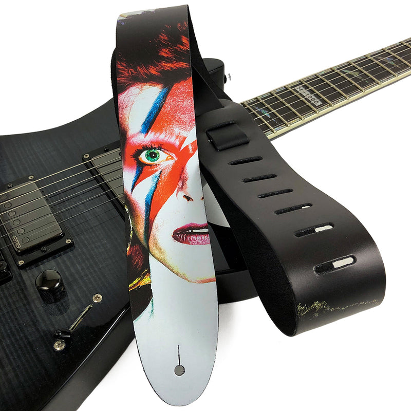 Perri's 2.5" Leather Guitar Strap ~ David Bowie Alladdin