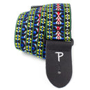 Perri's 2" Retro Hootenanny Poly Guitar Strap ~ Blue Yellow Red