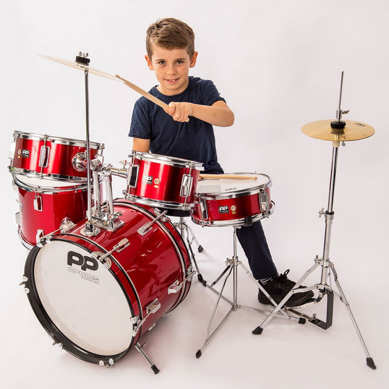 PP Drums Junior 5 Piece Drum Kit - Red