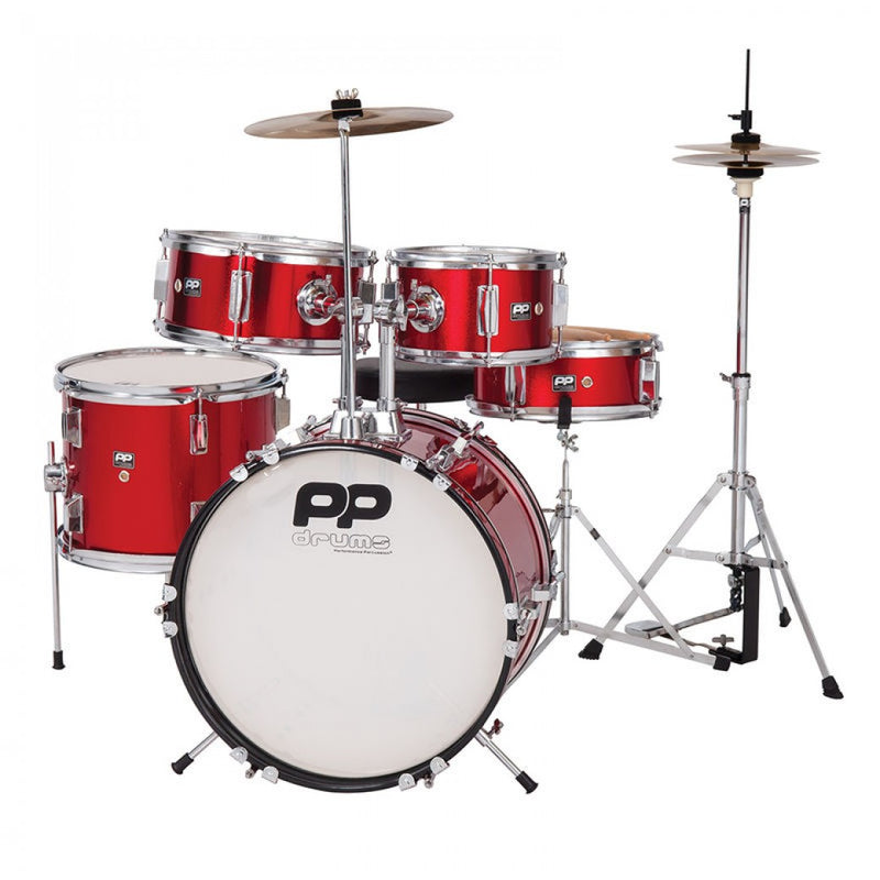 PP Drums Junior 5 Piece Drum Kit - Red