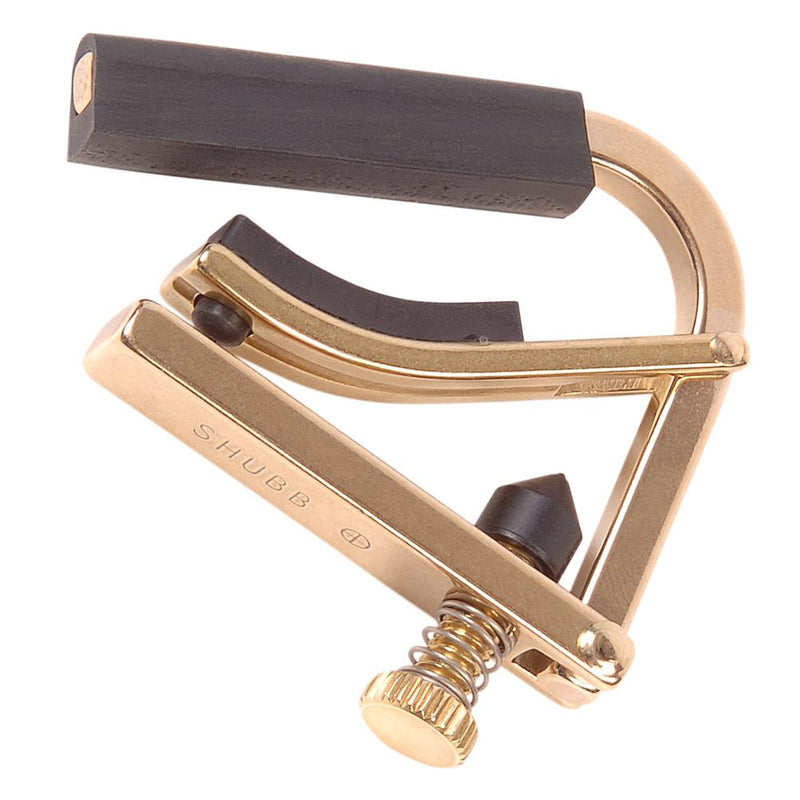 Shubb Original Ukulele Capo ~ Brass