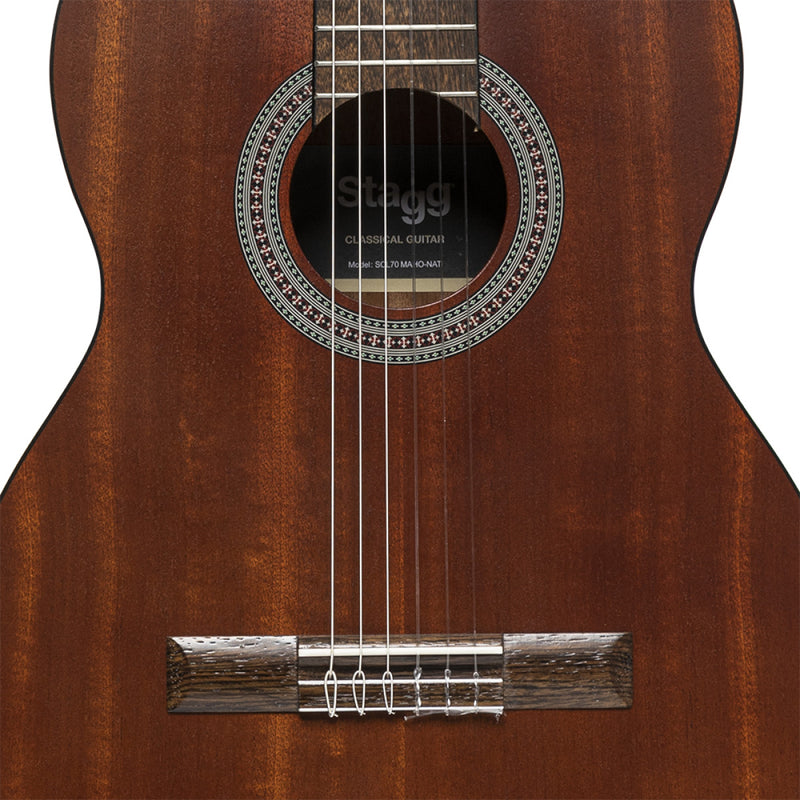 SCL70 classical guitar with sapelli top, natural colour