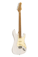 Stagg Electric guitar series 55 with solid paulownia body - White