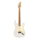 Stagg Electric guitar series 55 with solid paulownia body - White