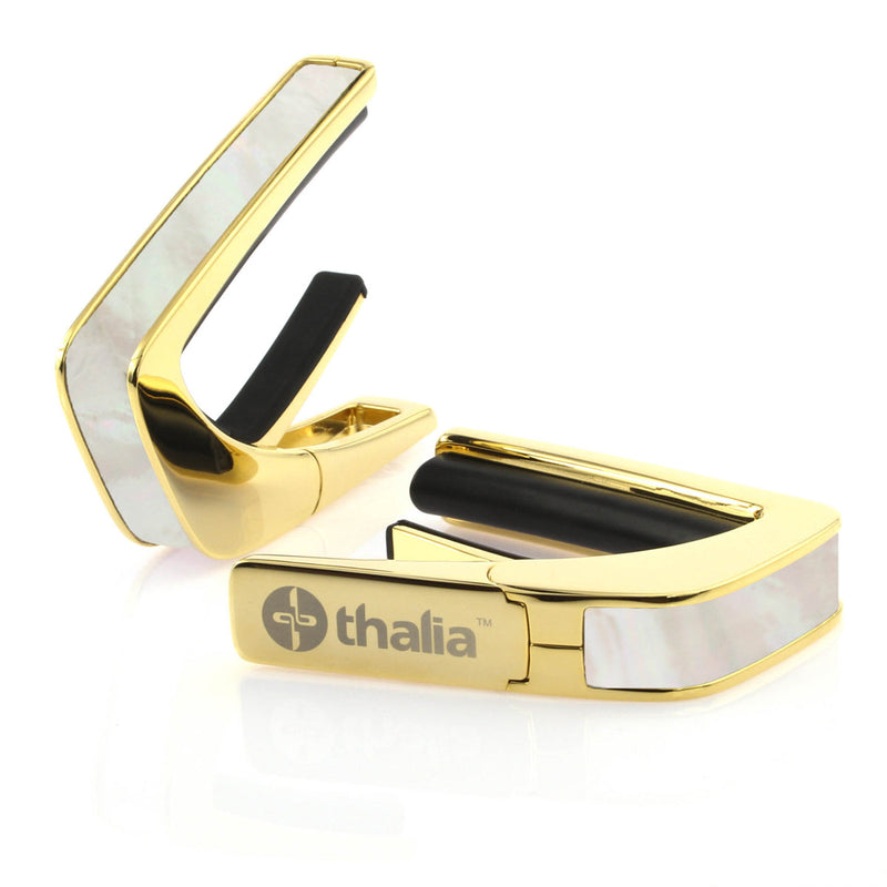 Thalia Exotic Series Shell Collection Capo ~ Gold with Mother of Pearl Inlay