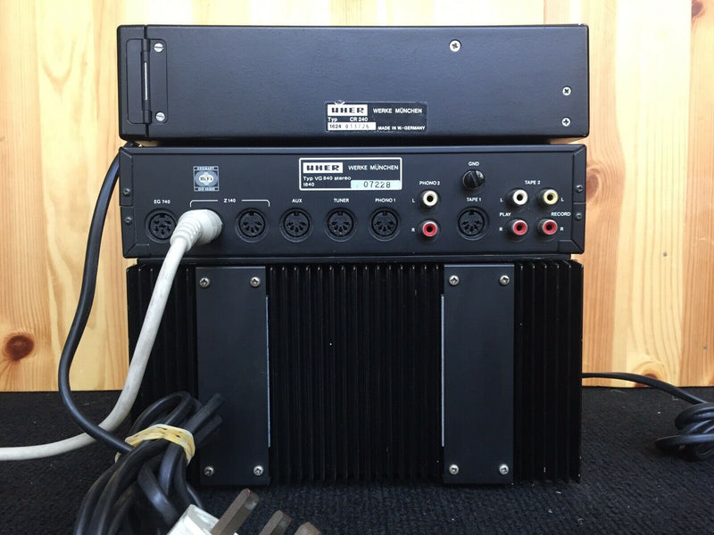 Vintage Uher CR240 - VG840 - Z140 Hi-fi Stack Cassette - Pre Amp & Power Amp