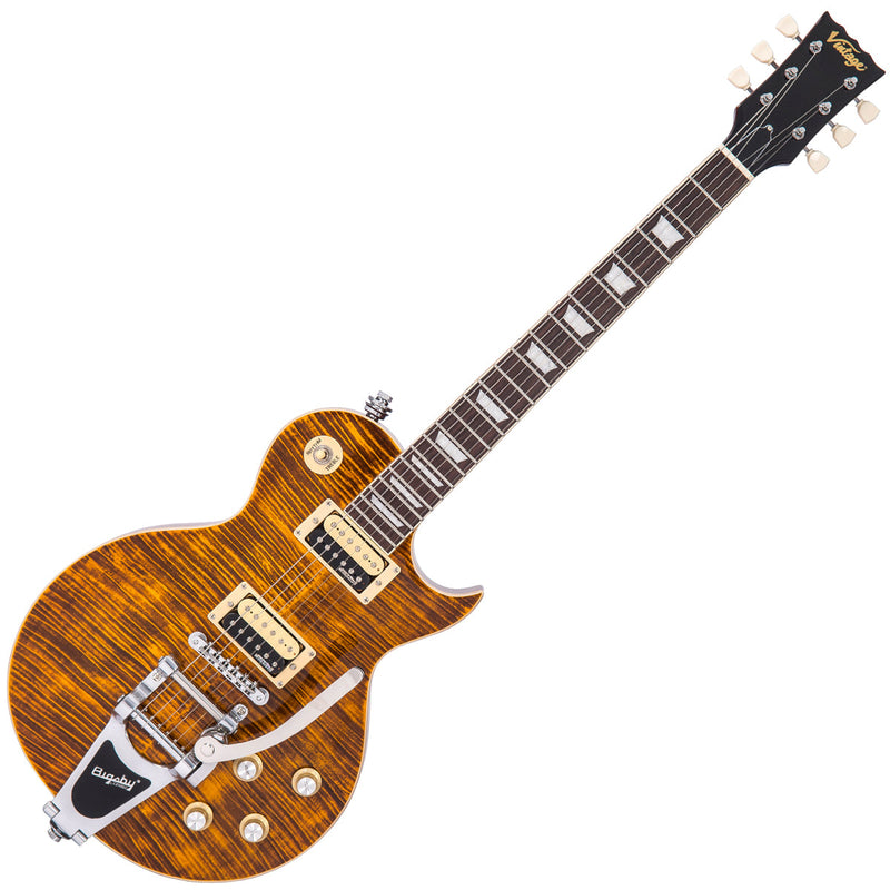 vintage v100 tobacco sunburst ReIssued Electric Guitar ~ Vintage Guitars inch radius fingerboard provides positive feel and superior playability Vintage V100 - Which Color?
