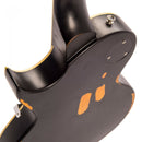 Vintage V100 Icon Electric Guitar ~ Distressed Black Over Sunburst