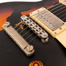 Vintage V100 Icon Electric Guitar ~ Distressed Black Over Sunburst