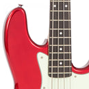 Vintage VJ74 Reissued Bass Guitar ~ Candy Apple Red